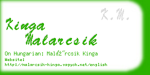 kinga malarcsik business card